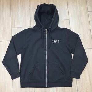 CATS Musical Hoodie XL Black Full Zip Cat Eyes Broadway Graphic Sweatshirt